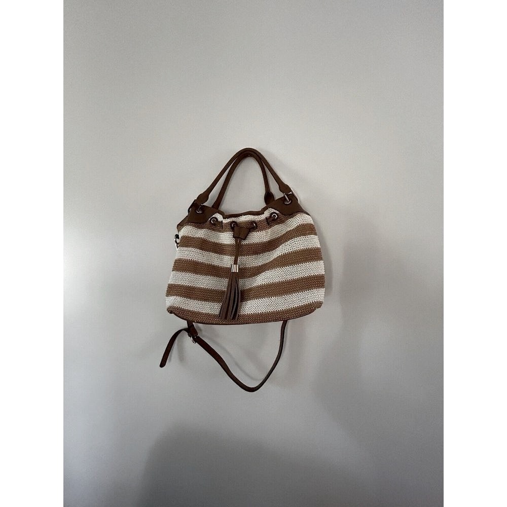 Urban Expectations Large Tan And Cream‎ Shoulder Tote